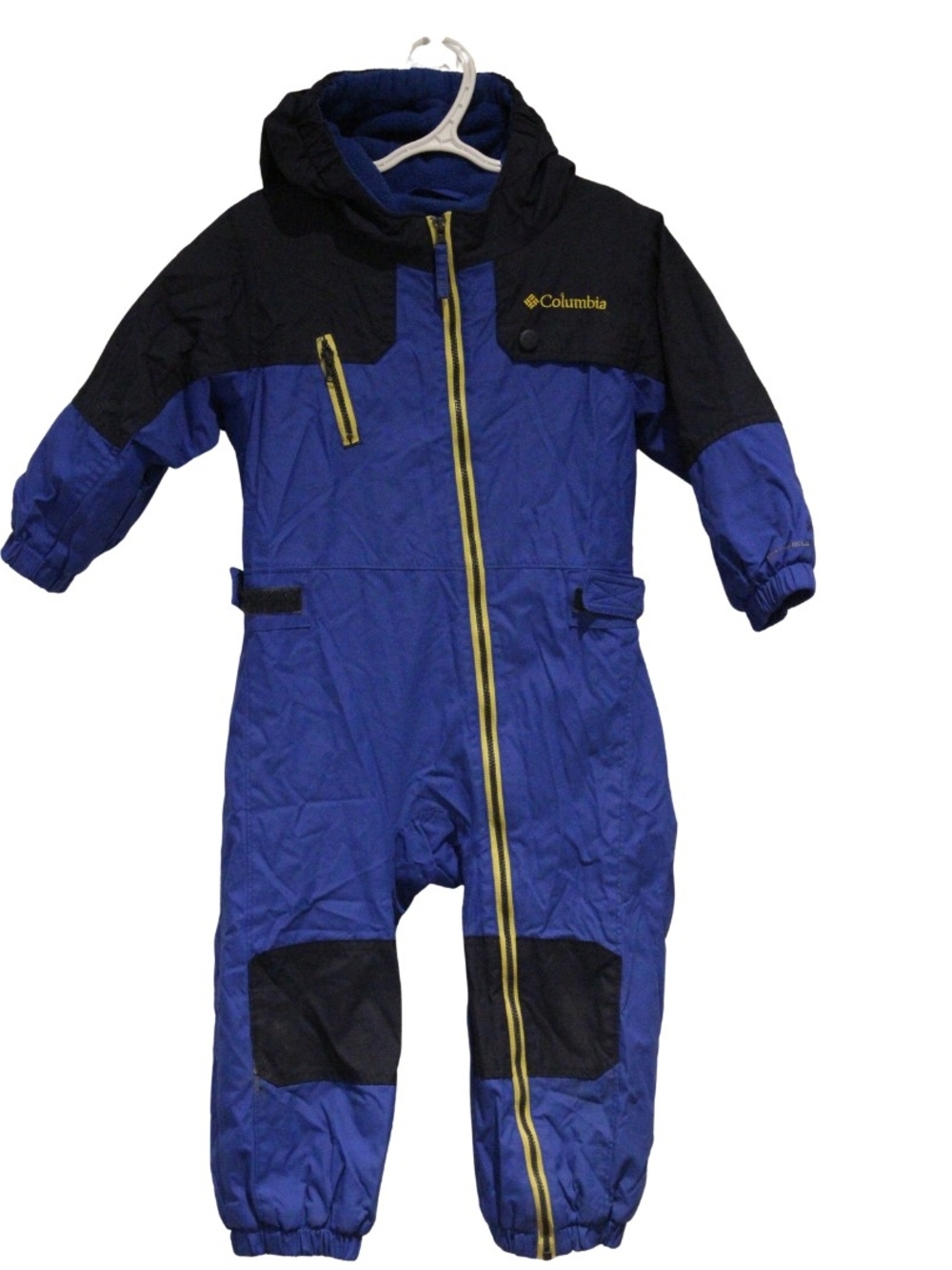 Columbia Blue and Yellow One Piece Snowsuit Size 3T